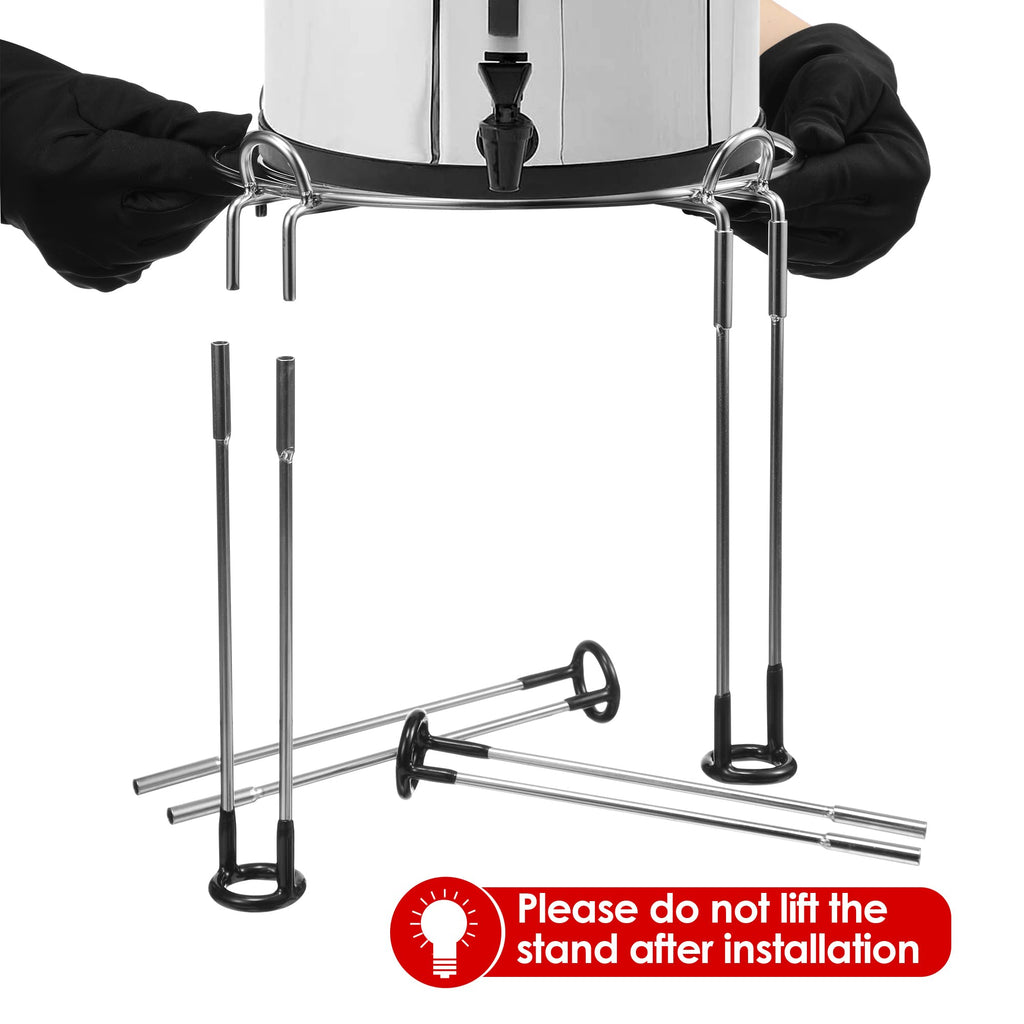 10" Diameter 8" Tall Stainless Steel Gravity Fed Water Filter Stand J32320