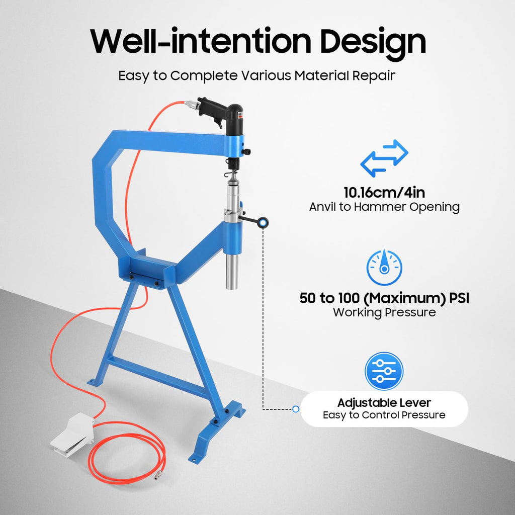 Pneumatic Planishing Hammer Sheet Metal Shaping Machine with Cast-Iron Stand H2317