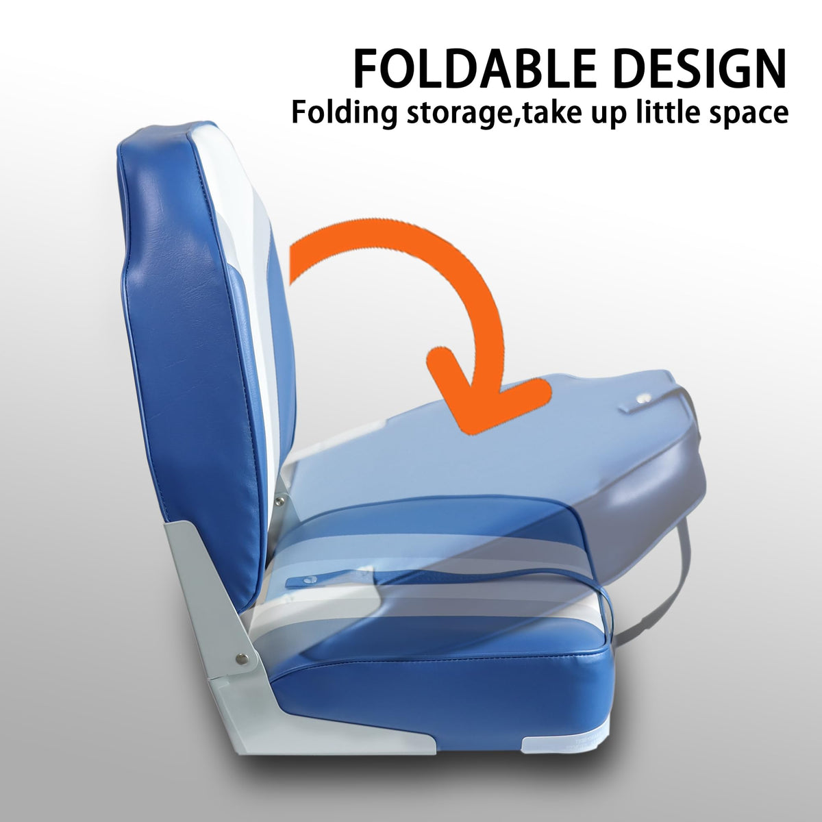 Folding Boat Seat 2 Pack White/Black K4108