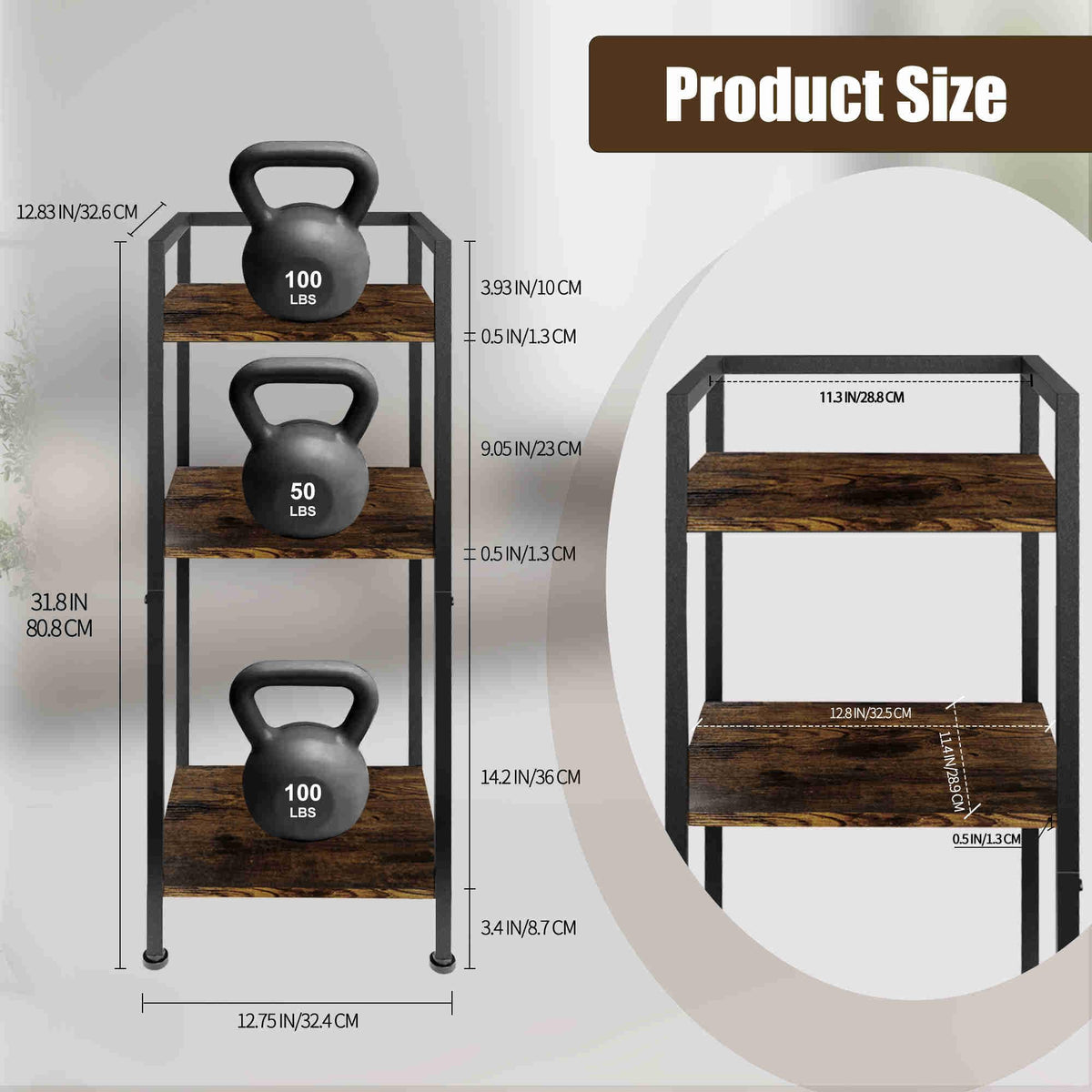 5 Gallon 3-Tier Metal Water Dispenser Stand J28995