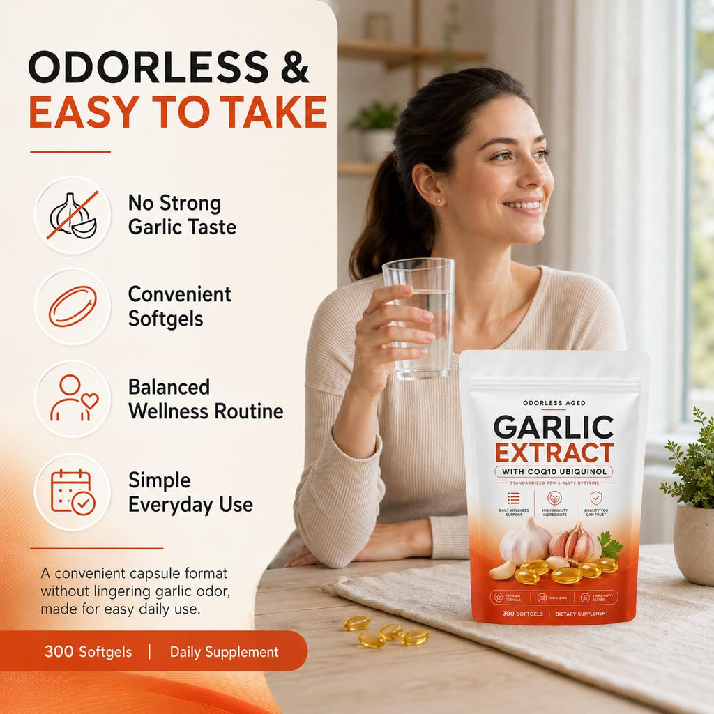 7500mg Odorless Aged Garlic Extract Softgels P63494