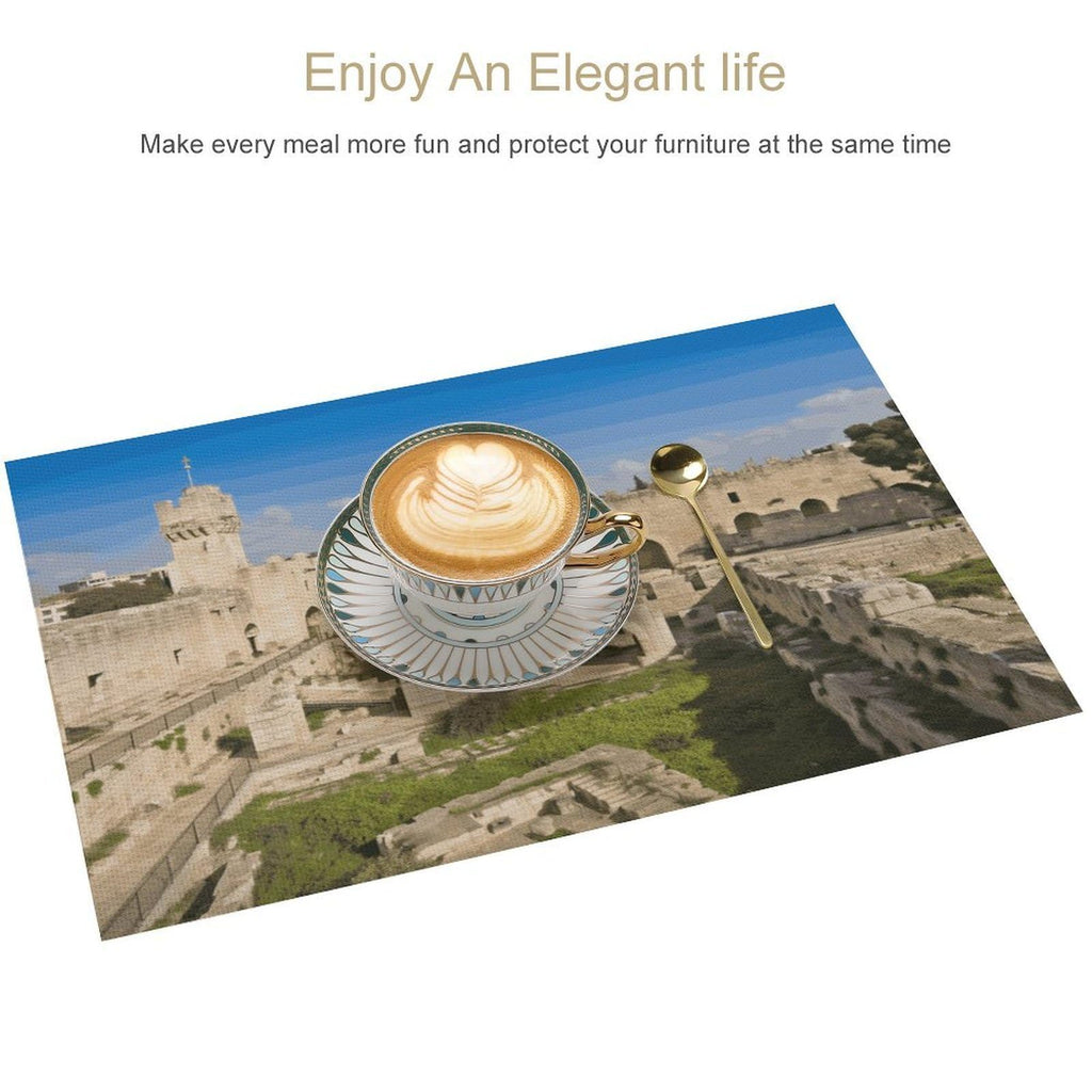 Washable Stain Resistant Placemats 4 PCS E154