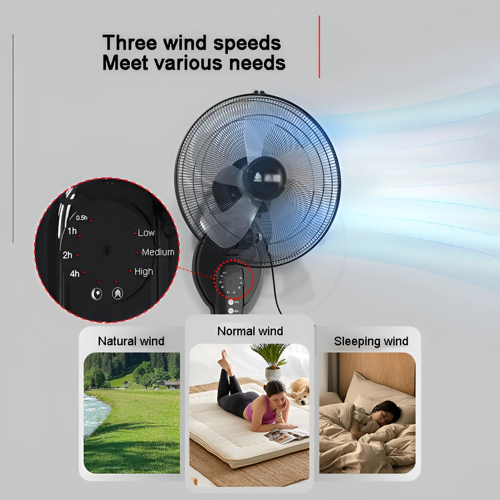 20 Inch Metal Oscillating Wall Mounted Fan with Remote P821728