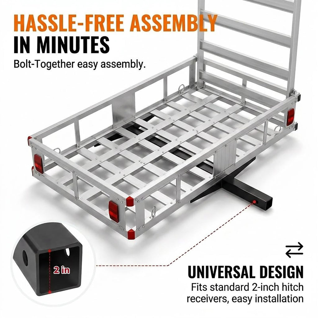 700 lbs Hitch Cargo Carrier with Folding Ramp F45206