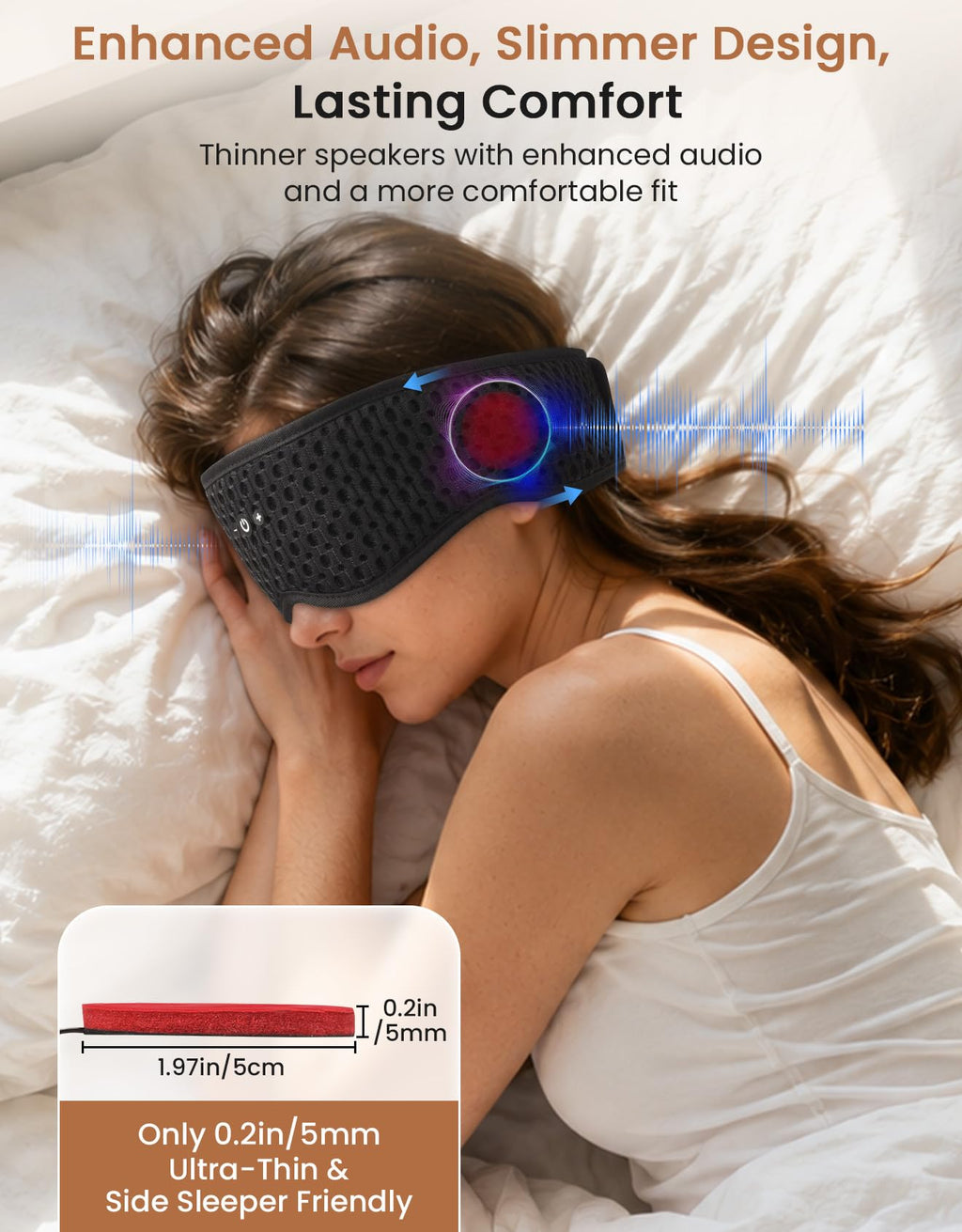 Bluetooth Sleep Mask with Adjustable Speakers R3763