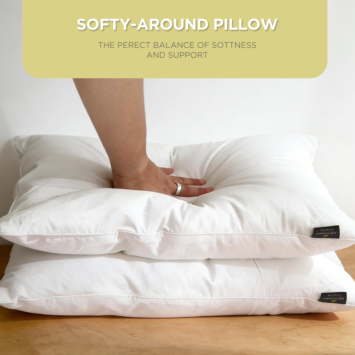 Feather and Down Pillows, 100% Organic Cotton Cover Z34548