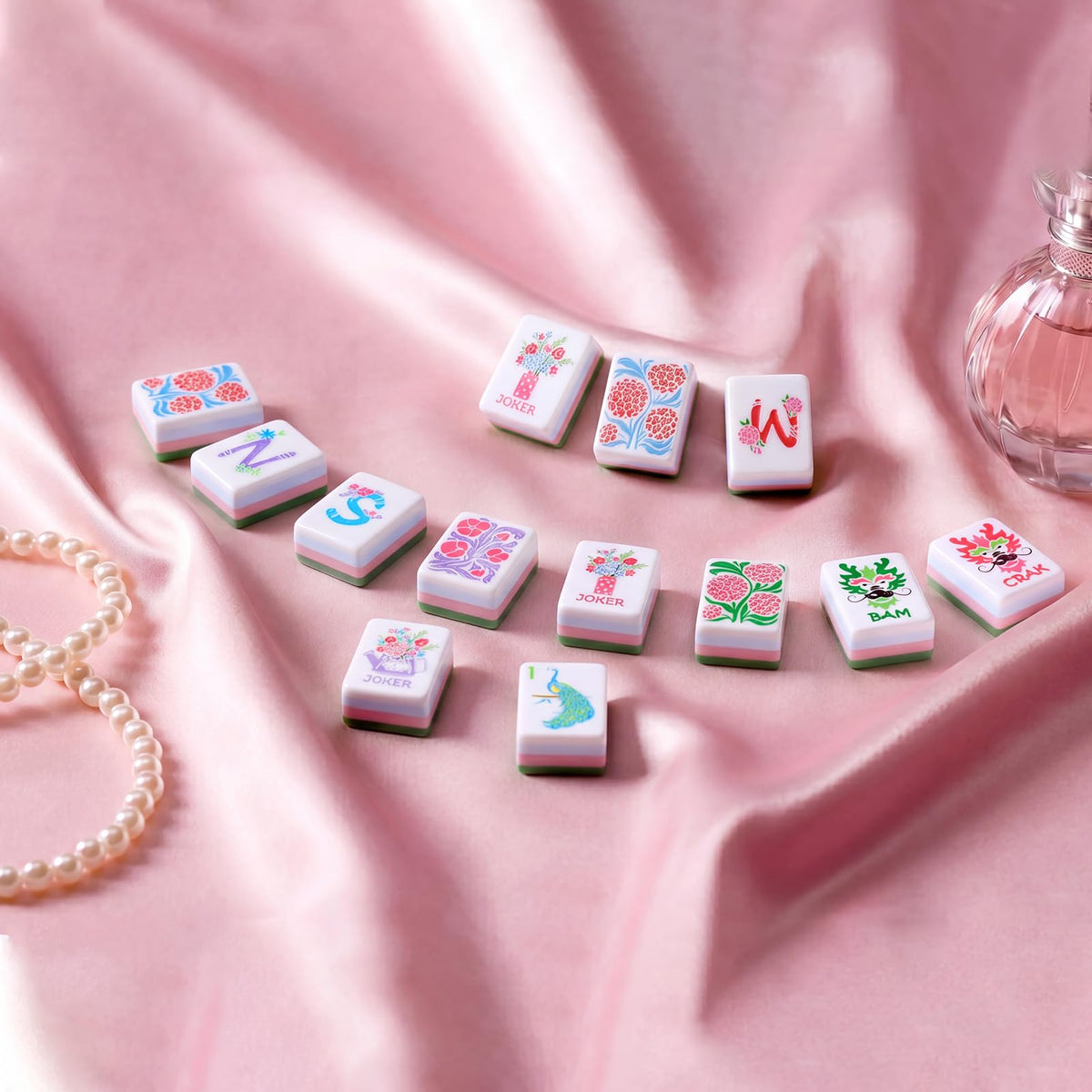 160 Acrylic Engraved Mahjong Tile Set N23810