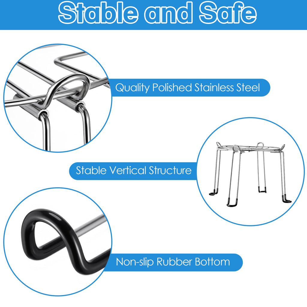 10" Diameter 8" Tall Stainless Steel Gravity Fed Water Filter Stand J32320
