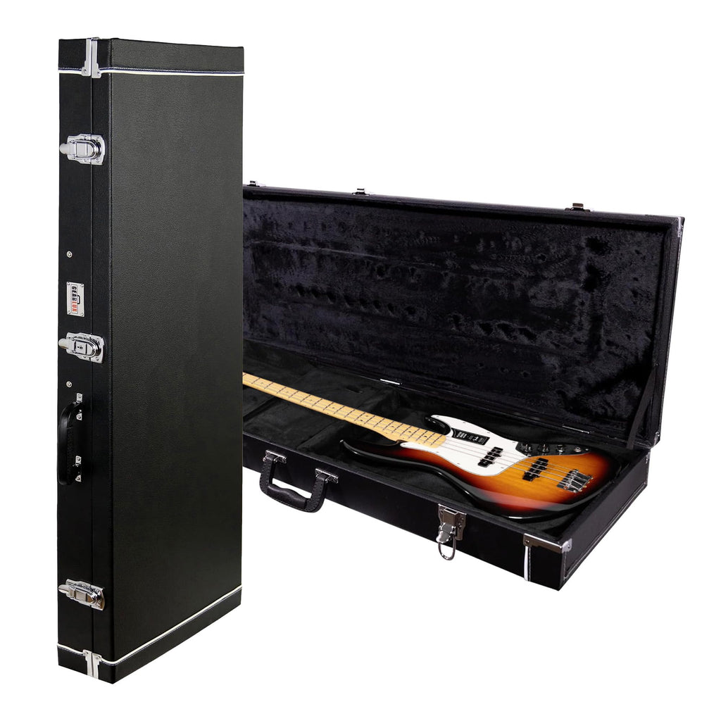 Black Bass Guitar Hard Case with Lock and Key N20039