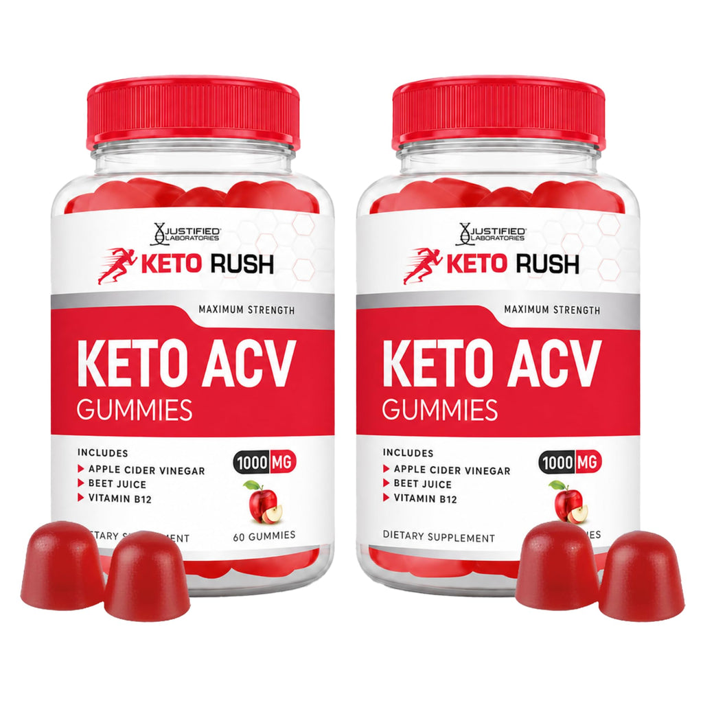 Keto ACV Gummies 1000 mg 60 Count Pack of 2 Vegan Gluten Free R9857