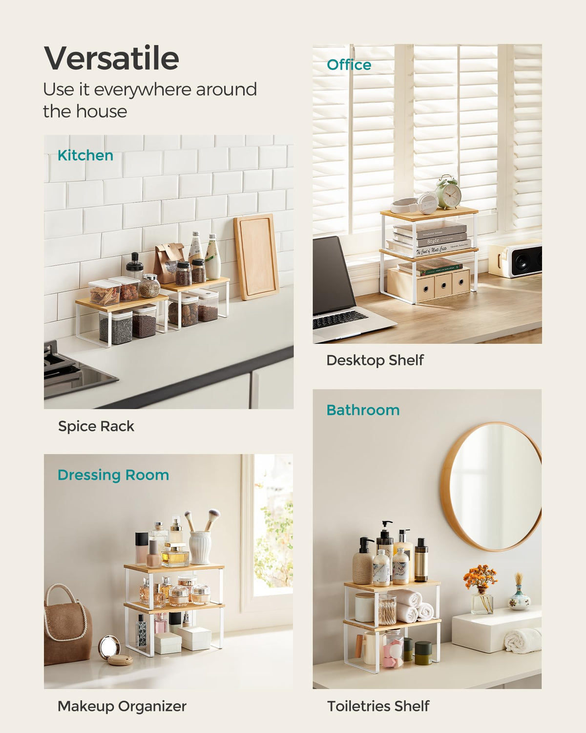 Set of 4 Kitchen Storage Shelf G60714