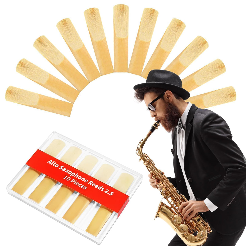10 Pack Alto Saxophone Reeds 2.5 Strength T935287