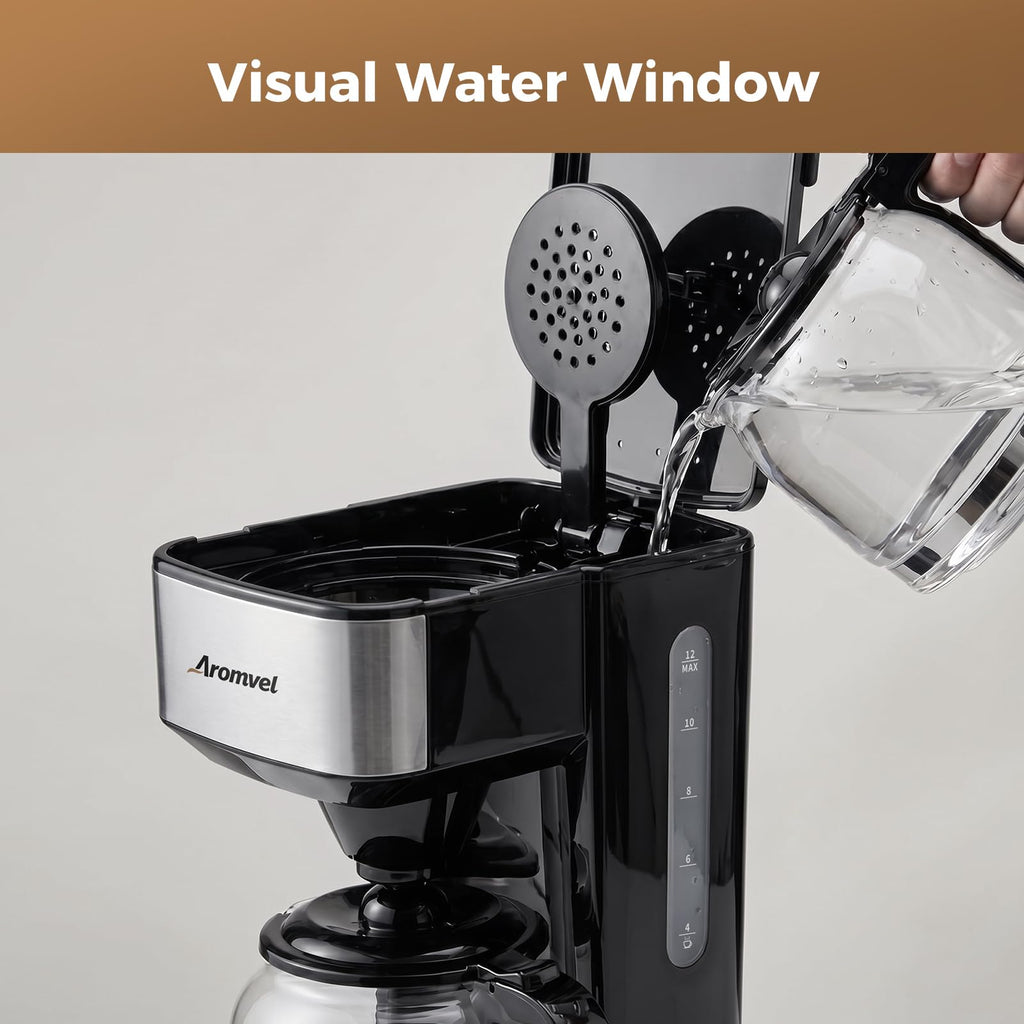 12-Cup Programmable Drip Coffee Maker with Glass Carafe J304069