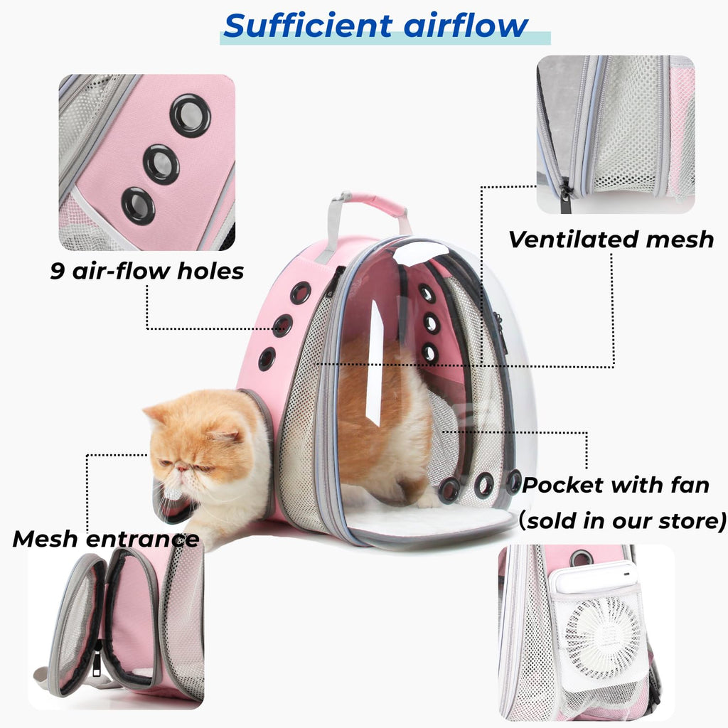 Expandable Cat Backpack with Mini Fan I520