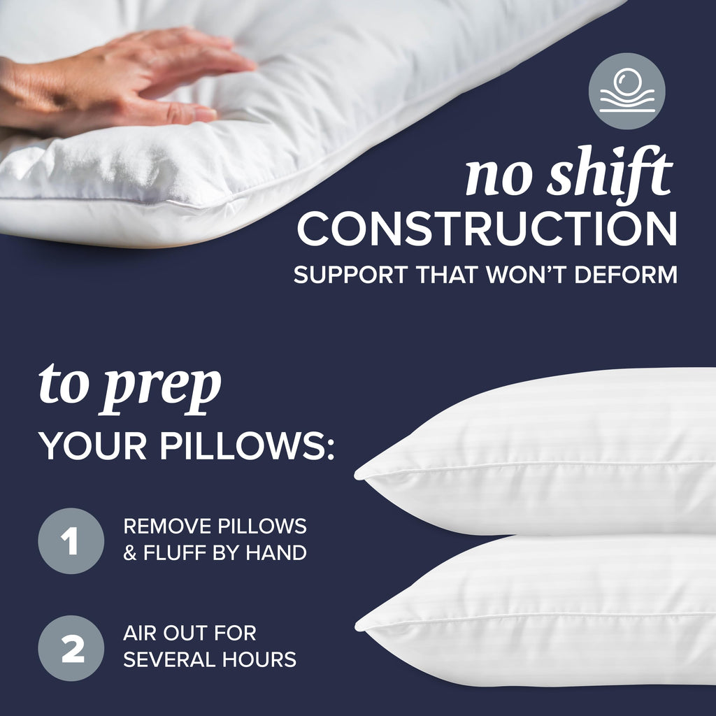 4 King Pillow Set Down Alt Memory Foam I69042