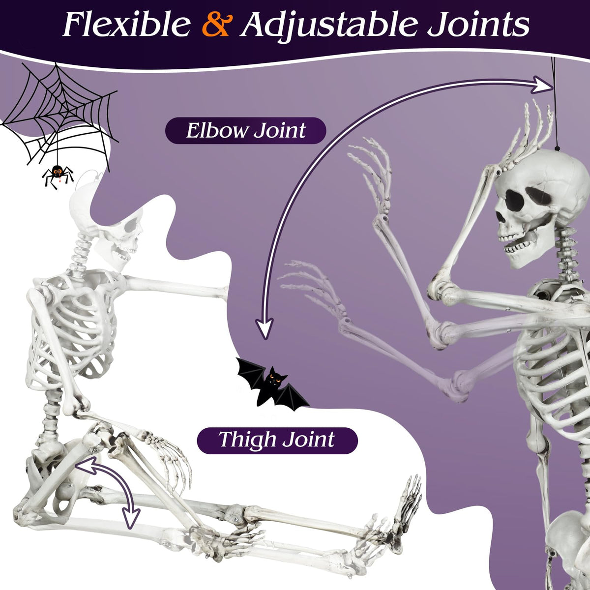 5.4 FT Posable Skeleton Decoration O677956
