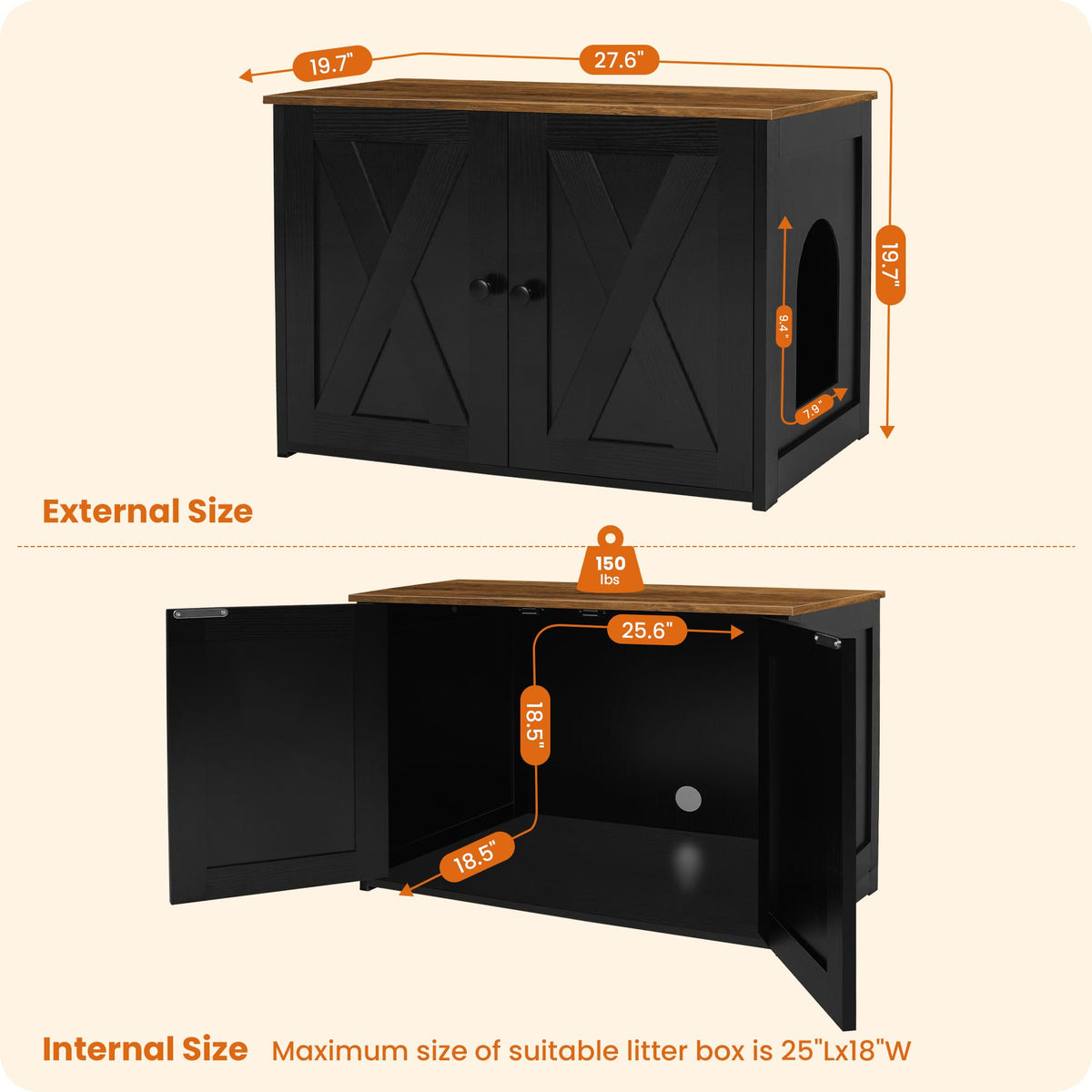 Cat Litter Box Enclosure Z2628