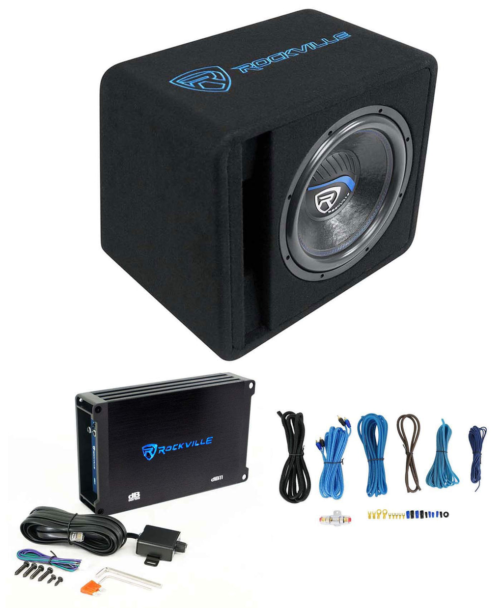 12" Loaded Car Subwoofer Enclosure with Amp I60818