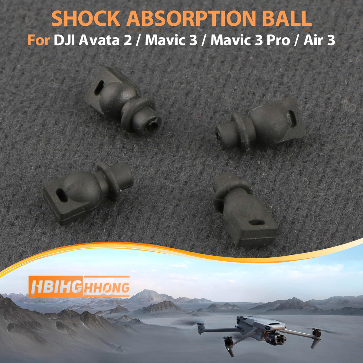 4Pcs Gimbal Shock Absorption Rubber Damper Mounts with Repair Tools E36540