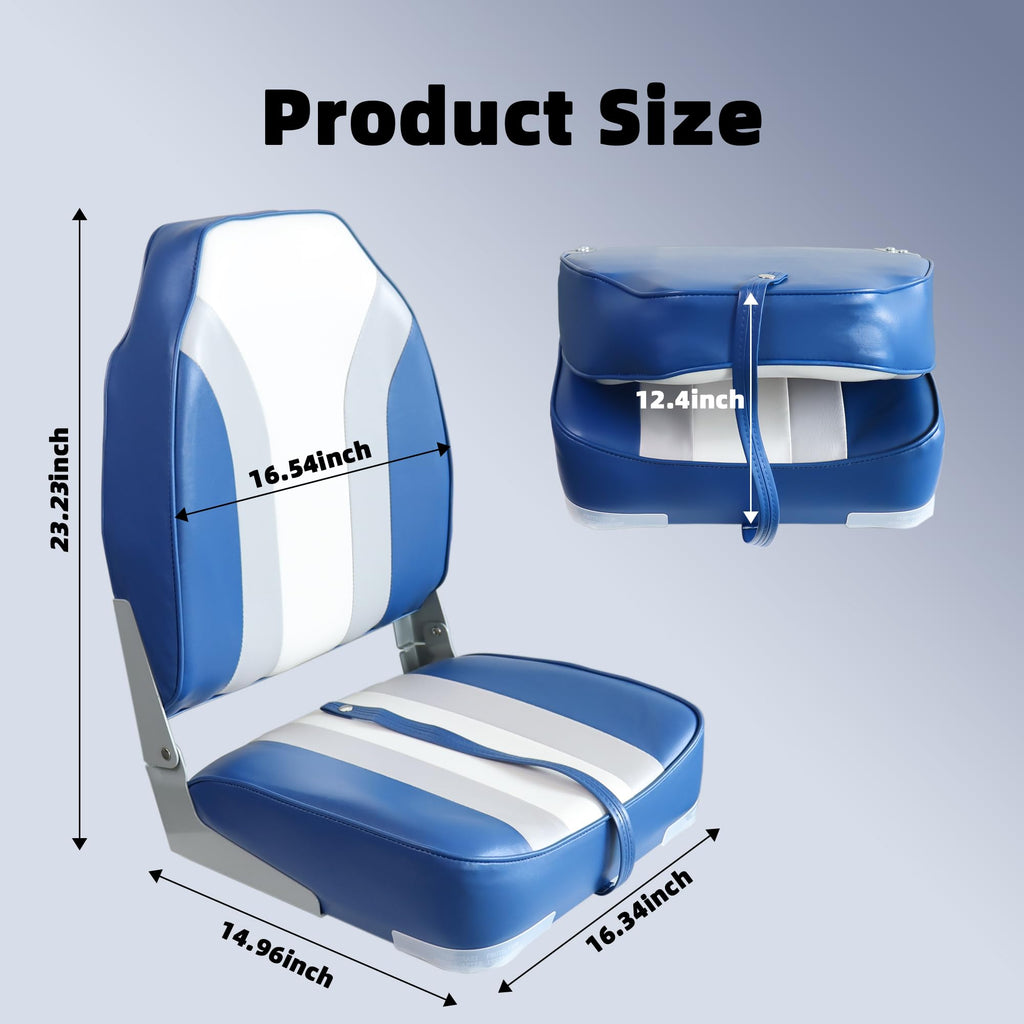 Folding Boat Seat 2 Pack White/Black K4108
