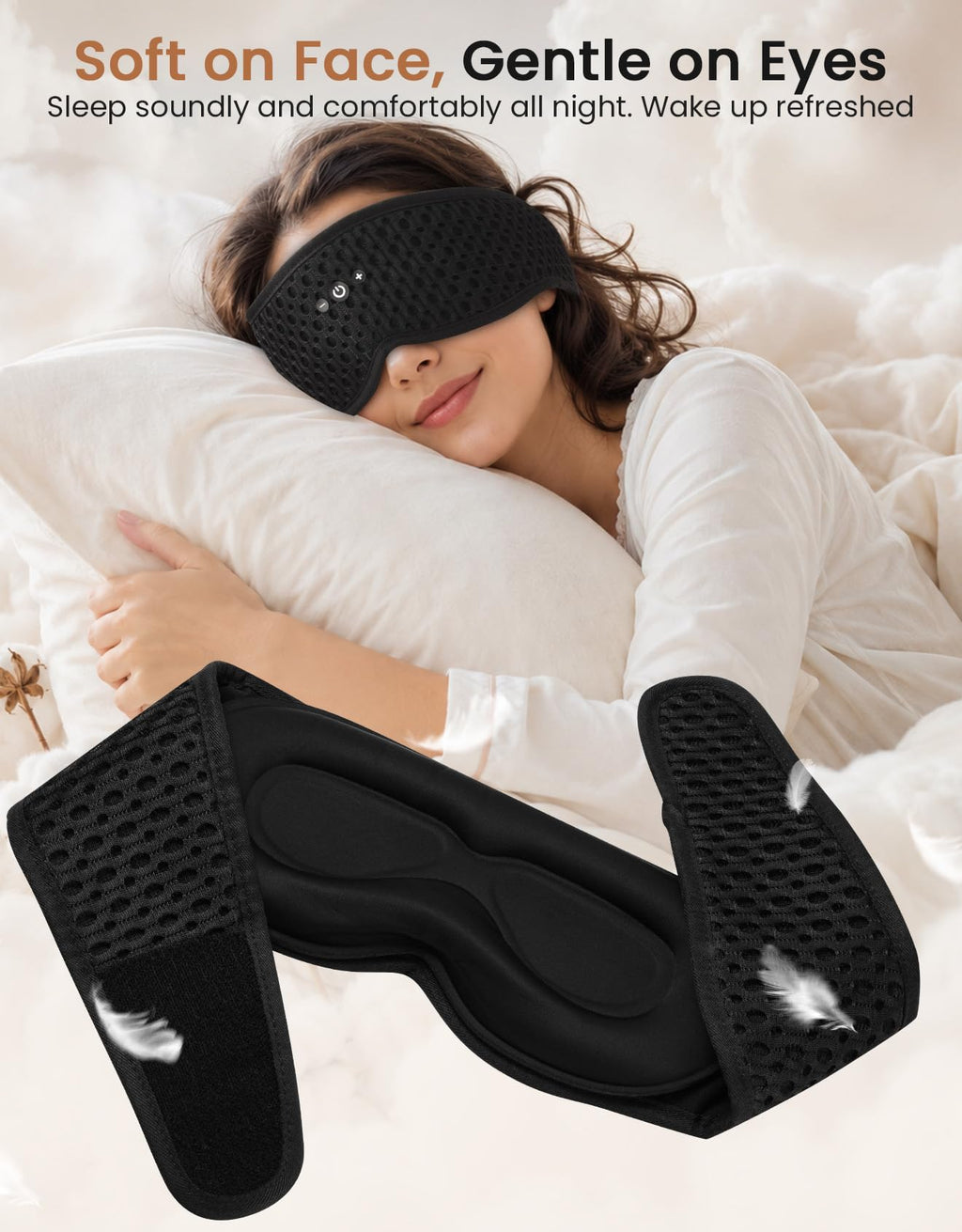 Bluetooth Sleep Mask with Adjustable Speakers R3763