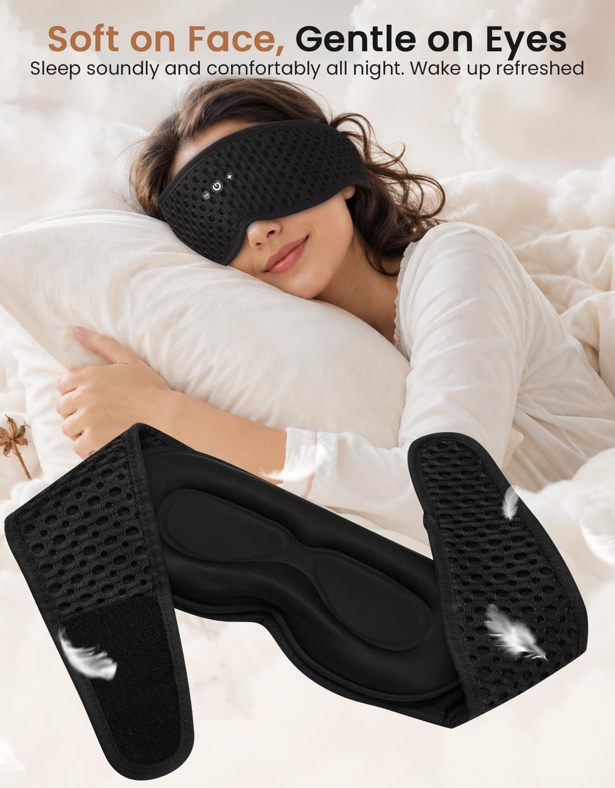 Bluetooth Sleep Mask with Adjustable Speakers R3763