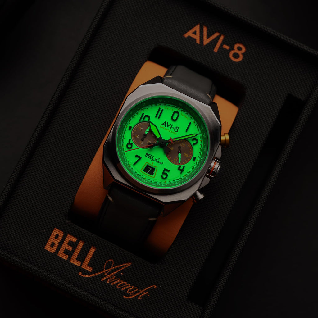 41mm Chronograph Watch with Leather Strap G86915