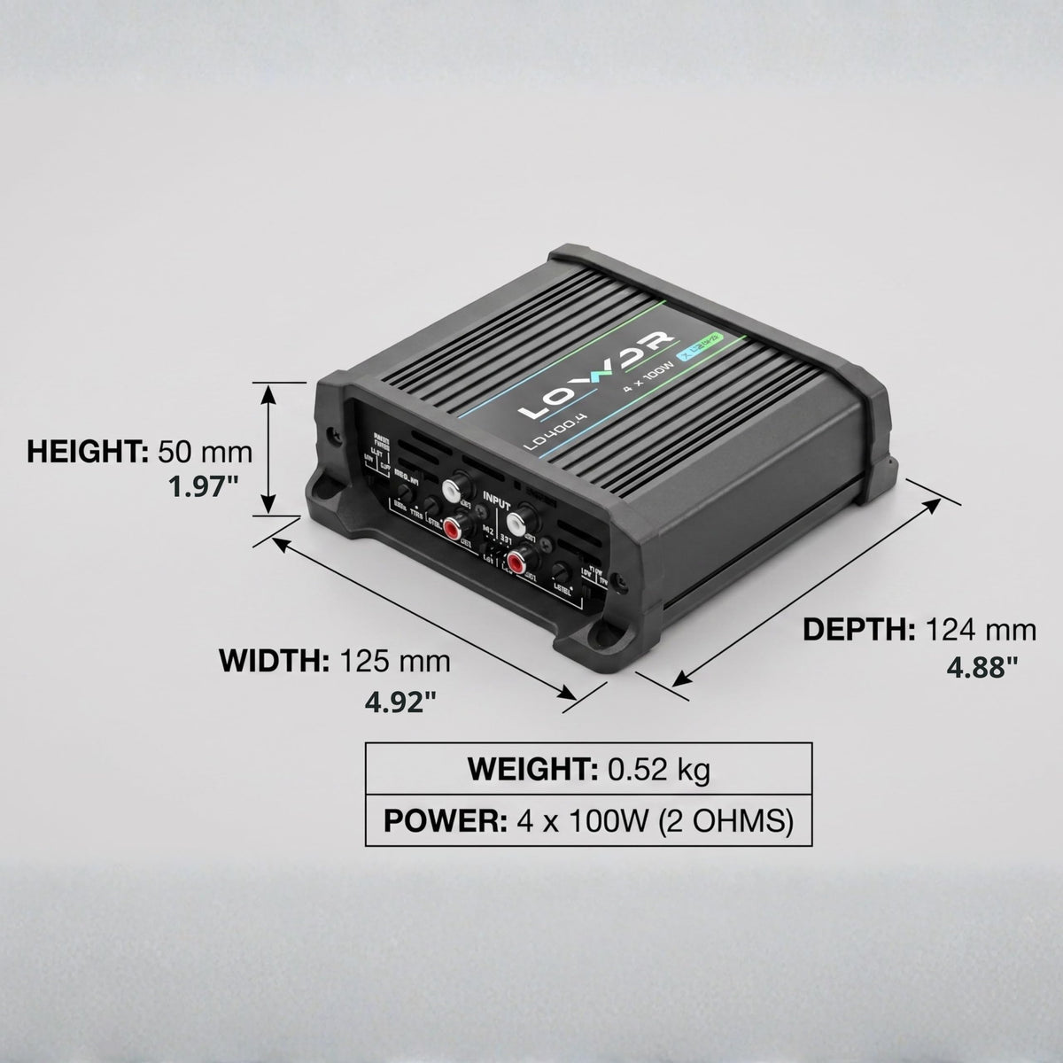 400W RMS 4 Channel Car Audio Amplifier G3559