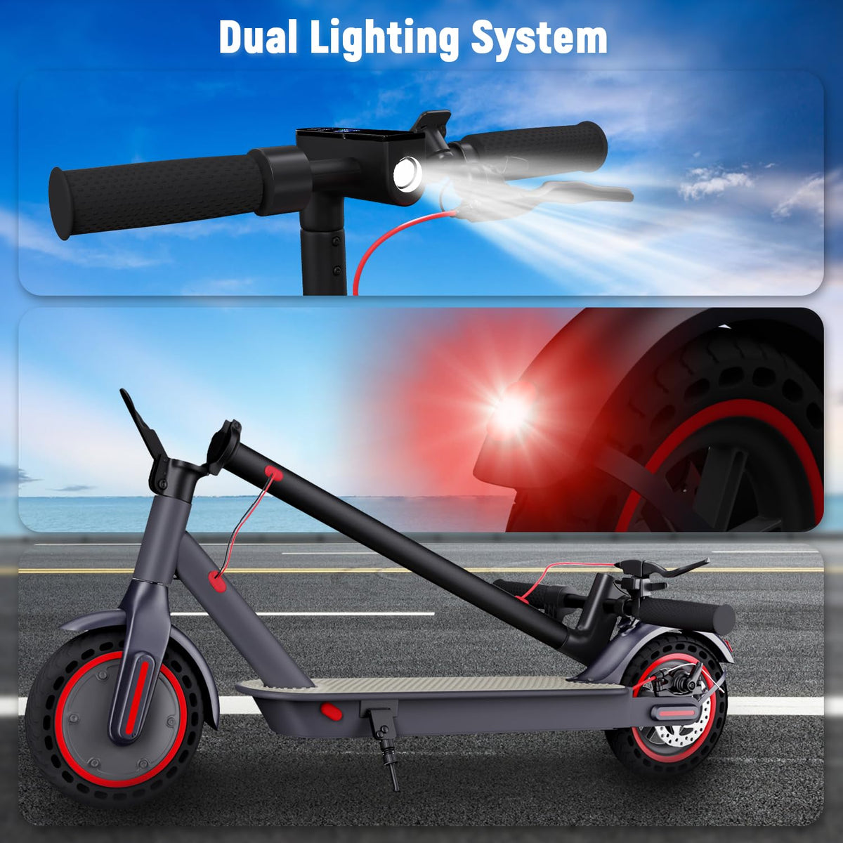 Electric Scooter 350W/500W Motor 8.5'' Solid Tire W48778