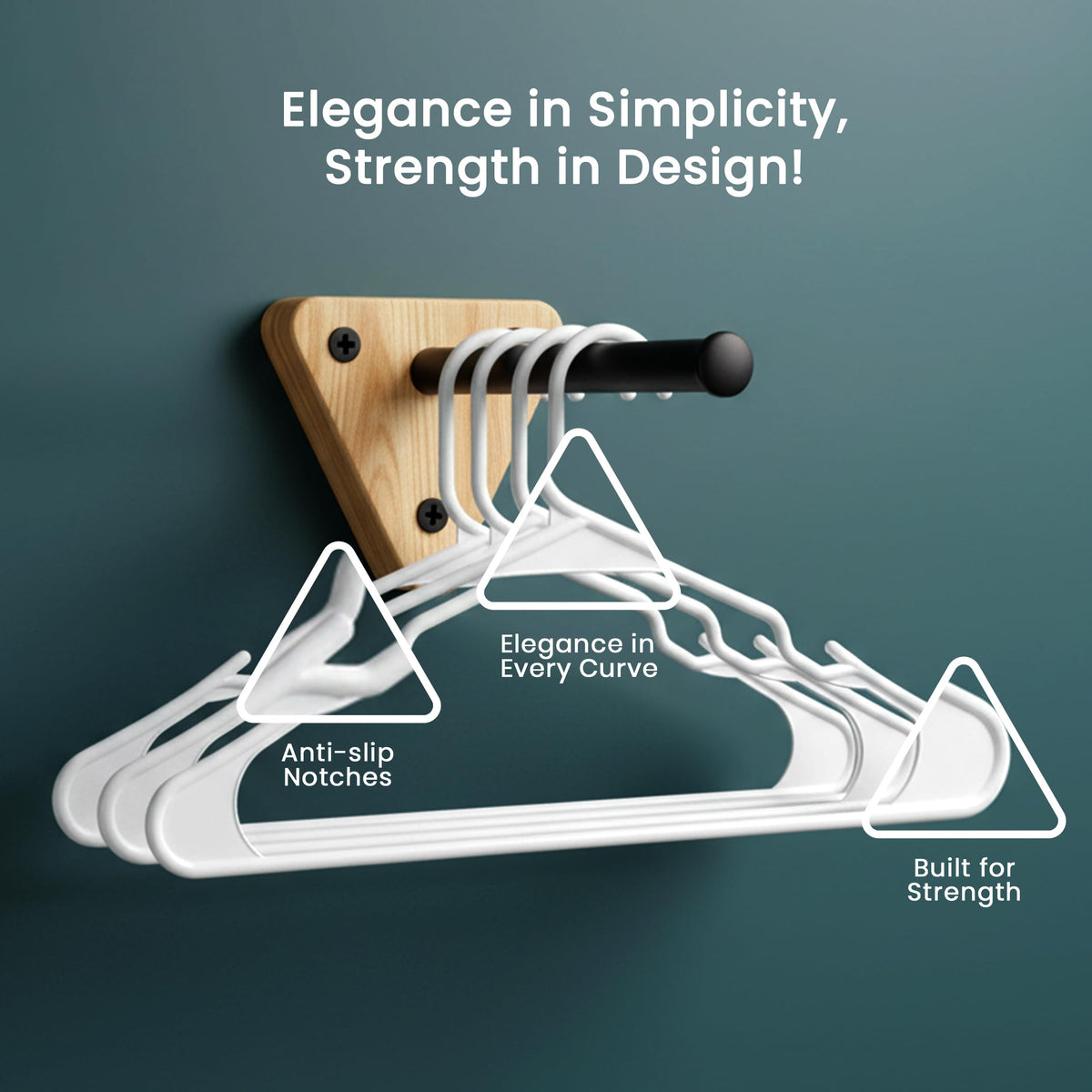 Plastic Hangers 50 Pack White X543498