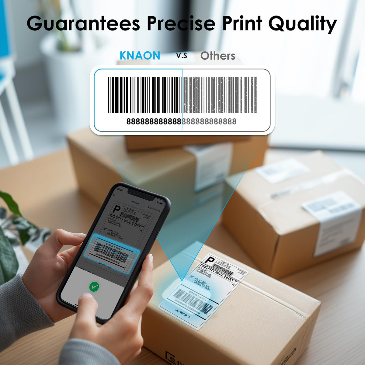 White 4x6 Portable Bluetooth Thermal Label Printer H688