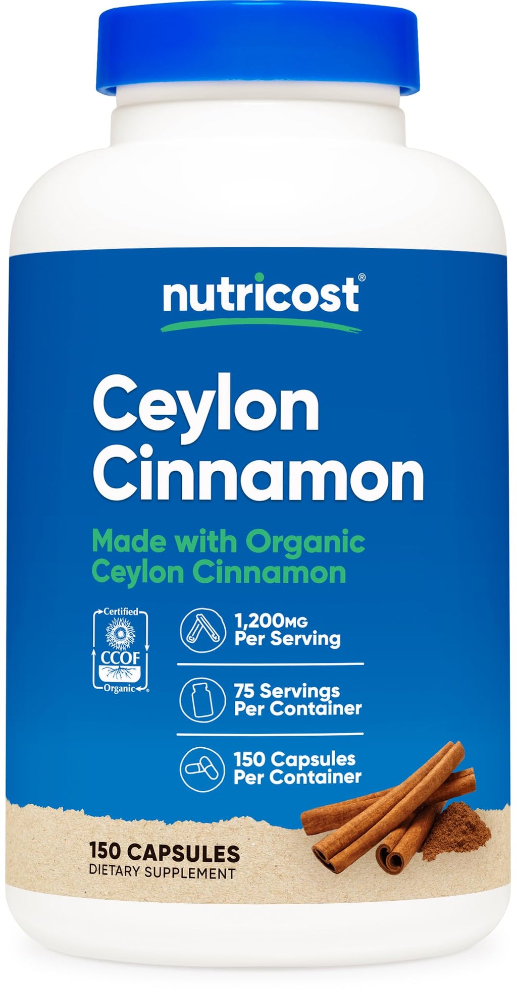 Cinnamon 1,200mg 150 Capsules P85992