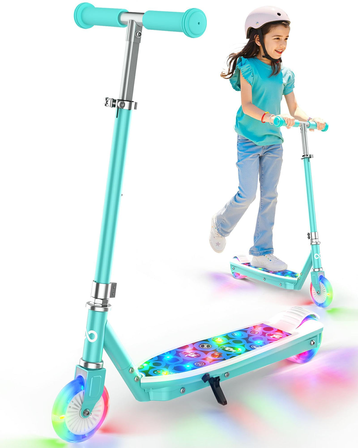 Electric Scooter for Kids, 5 MPH, LED Light-Up Wheels, Ages 3-8 T392