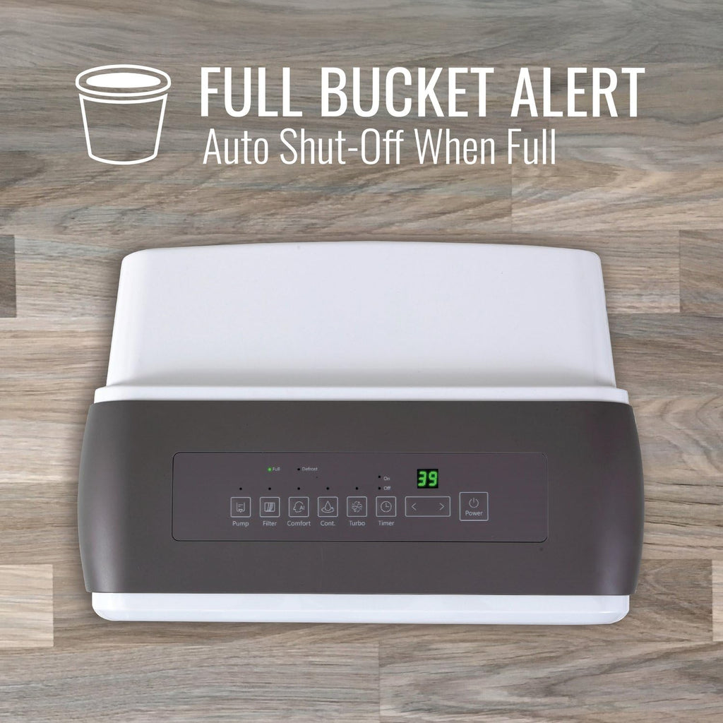 50-Pint Portable Dehumidifier with Auto-Shutoff and Timer L697004
