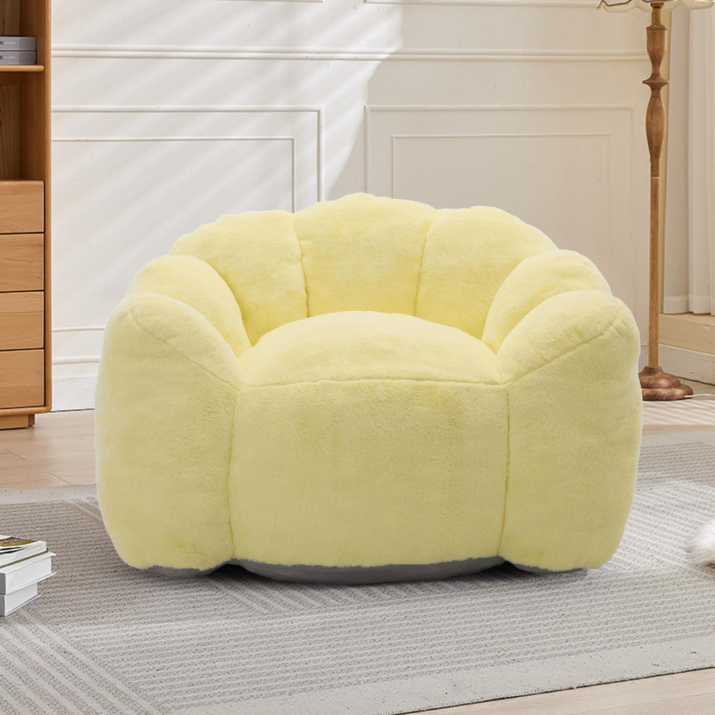 Faux Fur Bean Bag Sofa with Memory Foam V711030