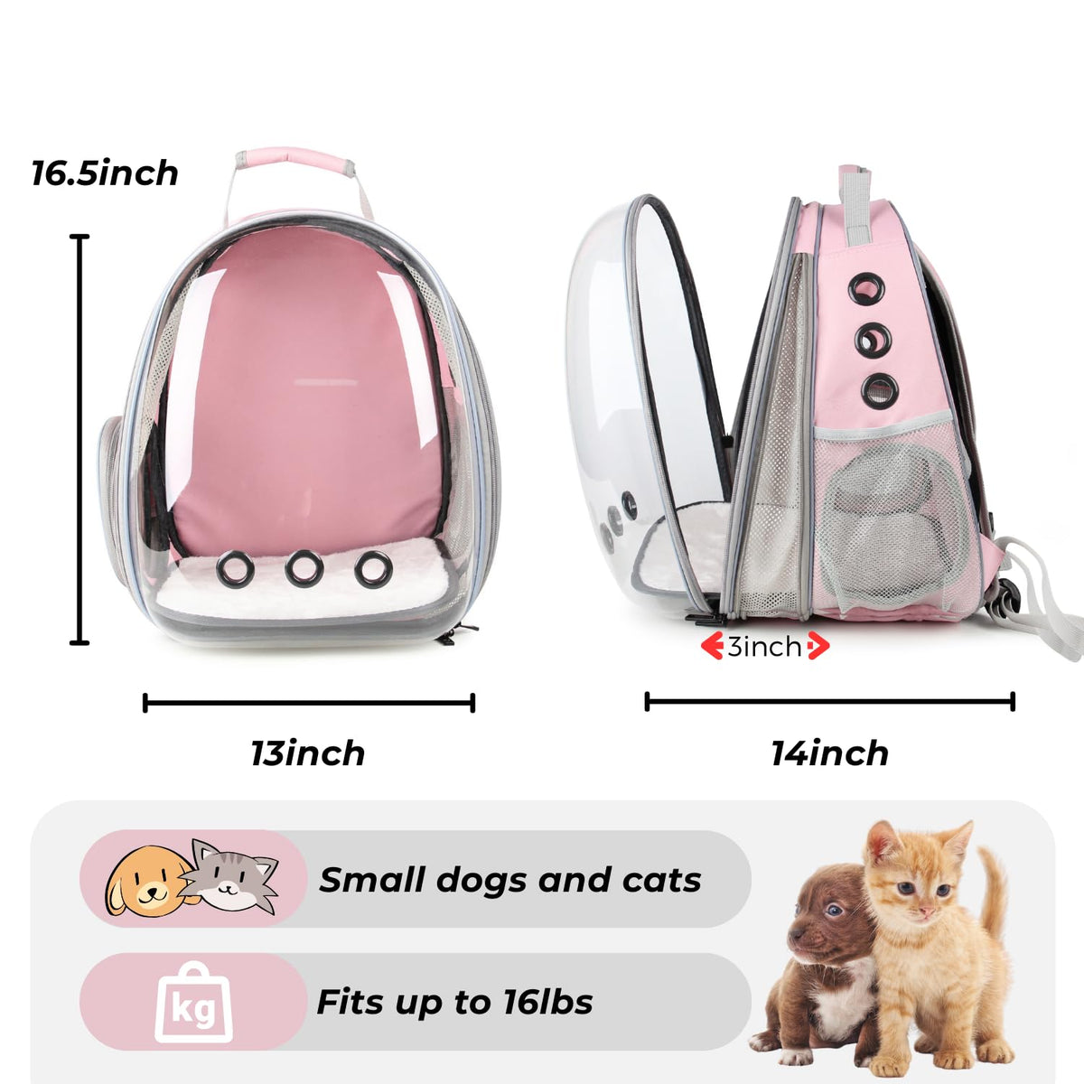 Expandable Cat Backpack with Mini Fan I520