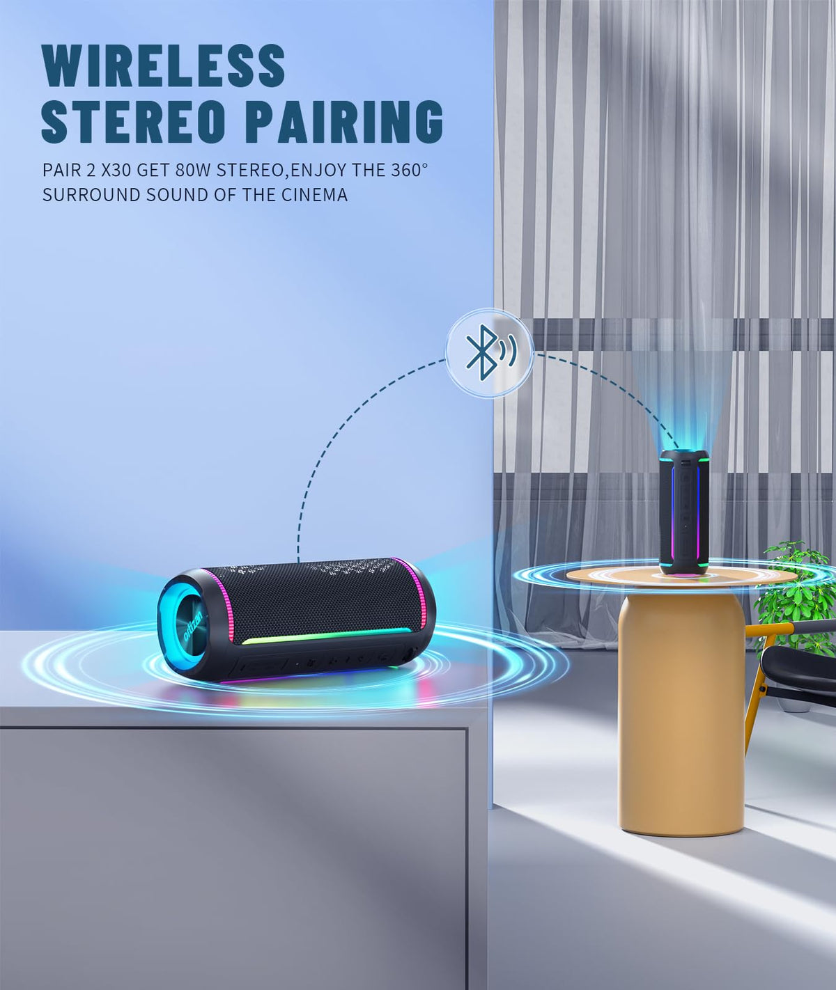 Black Portable Bluetooth Speaker W521585