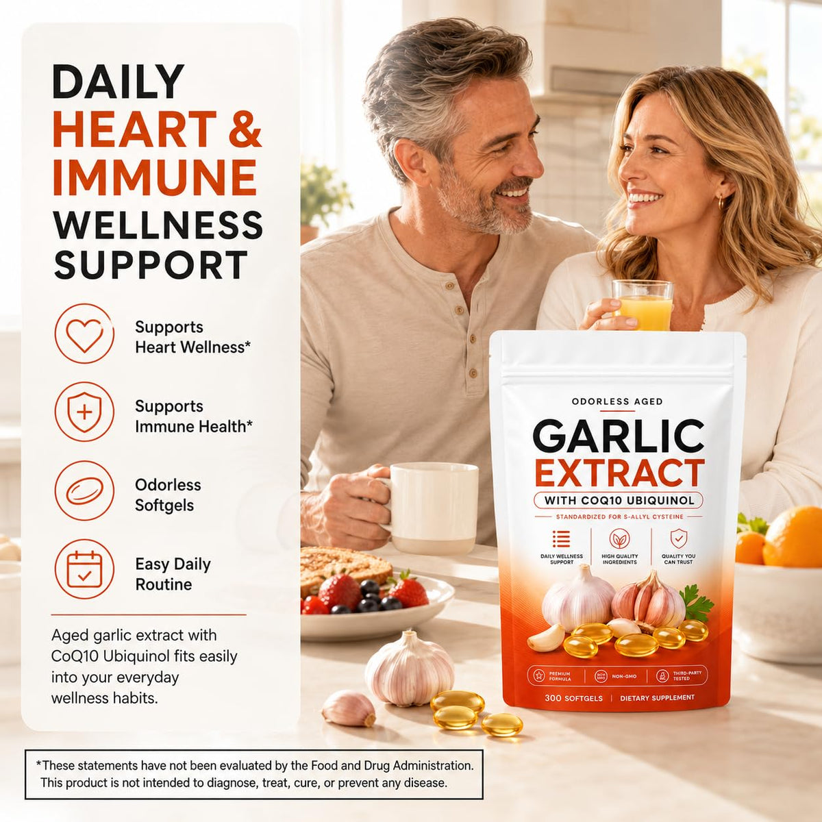 7500mg Odorless Aged Garlic Extract Softgels P63494