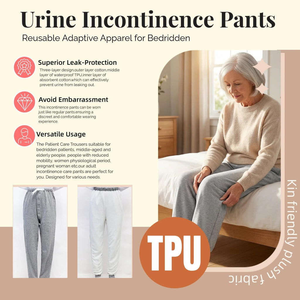 Waterproof Adjustable Incontinence Trousers Blue 3XL M401