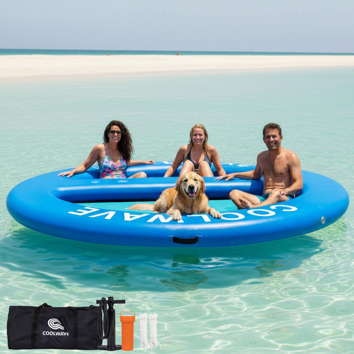 Inflatable Water Hammock with Cup Holders R684998