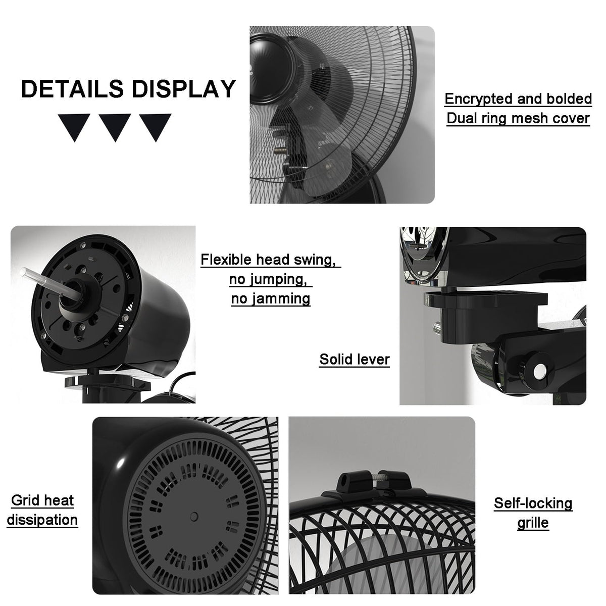 20 Inch Metal Oscillating Wall Mounted Fan with Remote P821728