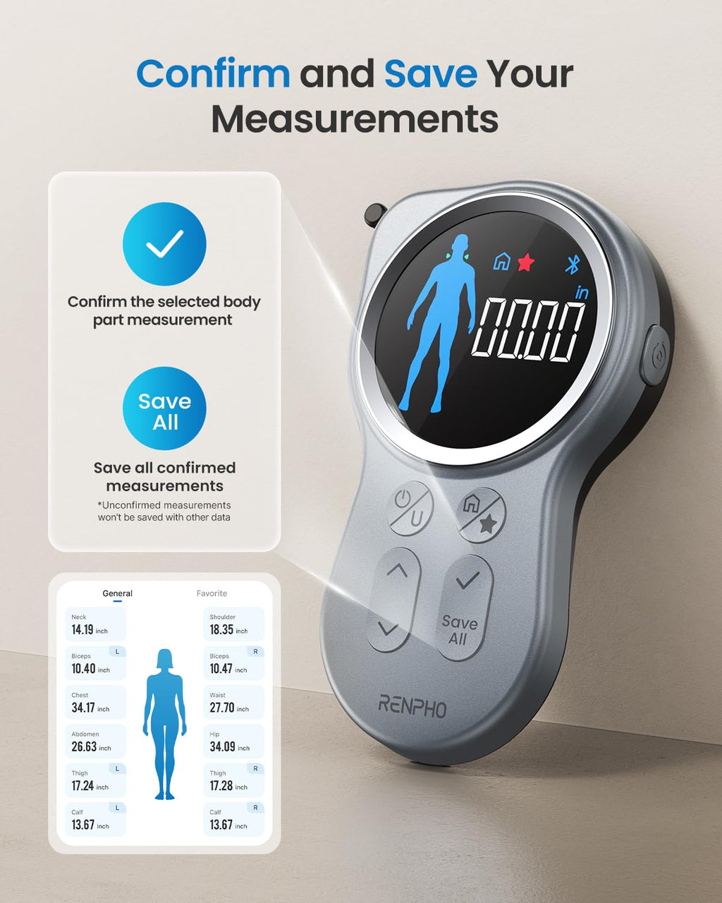 Smart Tape with Large Display, Scale with BMI Q624461