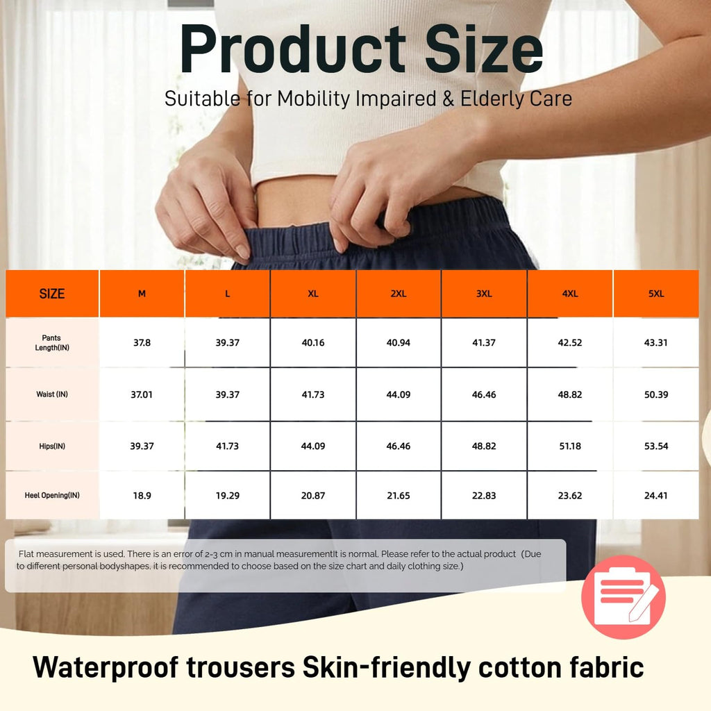 Waterproof Adjustable Incontinence Trousers Blue 3XL M401