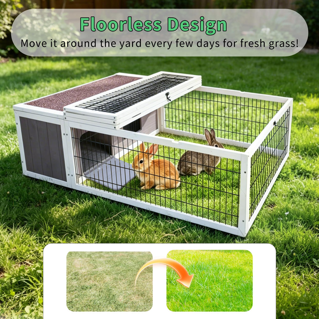 Wooden Rabbit Cage Guinea Pig Enclosure L315