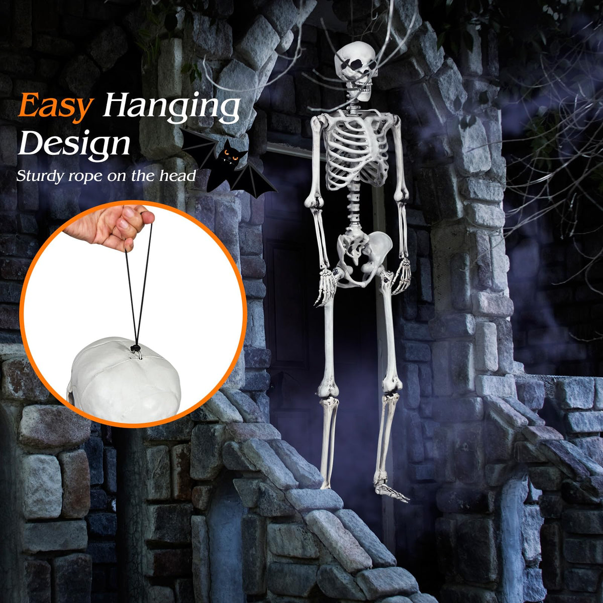 5.4 FT Posable Skeleton Decoration O677956