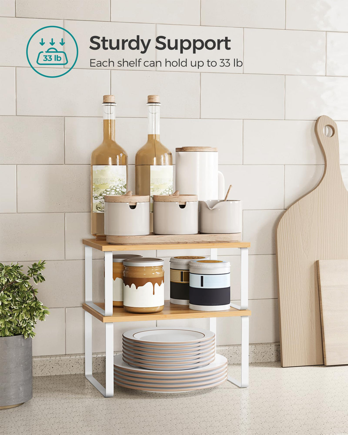 Set of 4 Kitchen Storage Shelf G60714