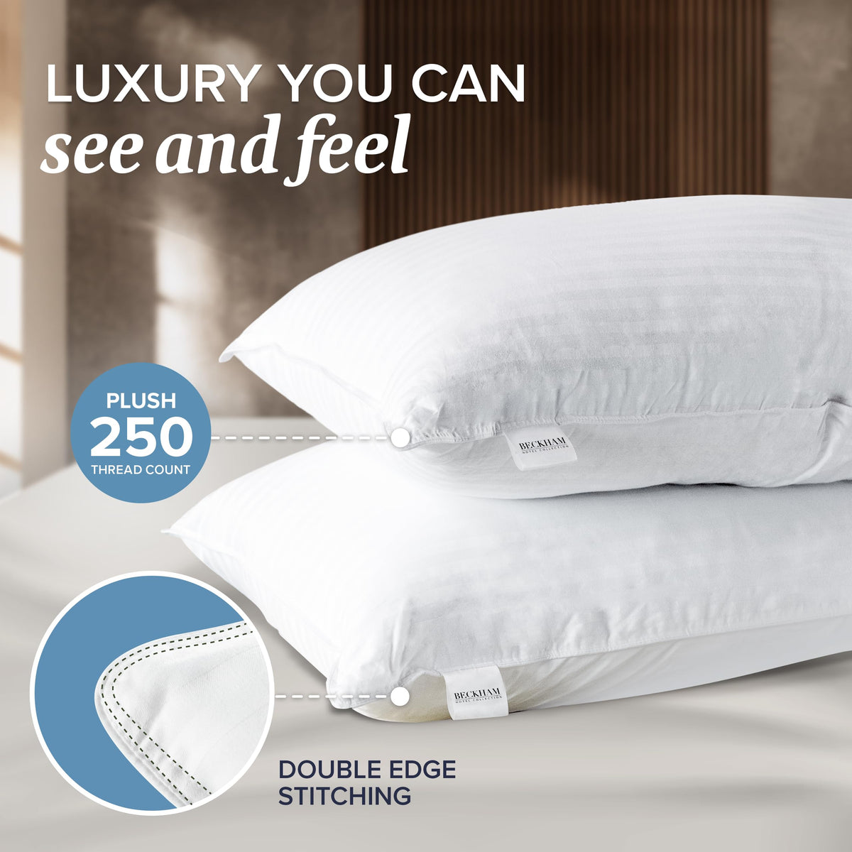 4 King Pillow Set Down Alt Memory Foam I69042