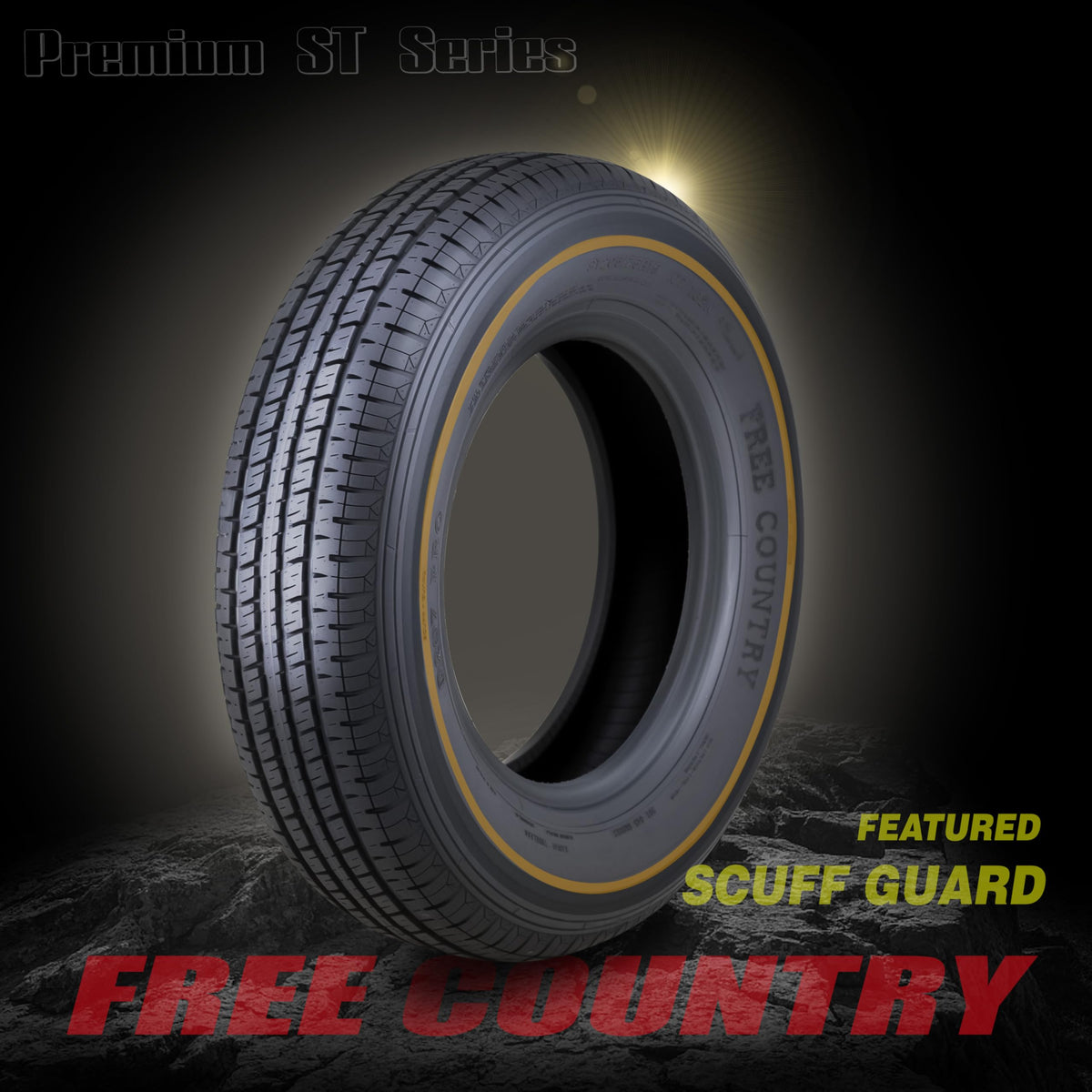 Trailer Tire Wheel ST205/75R15 Black Mod Rim N366