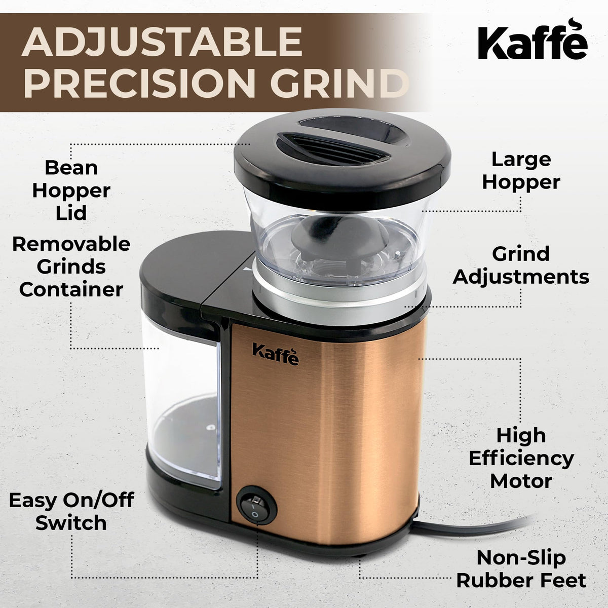 Electric Burr Coffee Grinder 5.5oz Adjustable P6914
