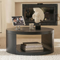 Black Round Coffee Table with Storage N8147